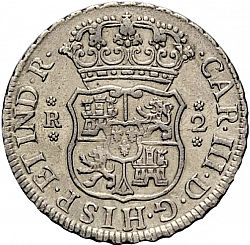 Large Obverse for 2 Reales 1761 coin