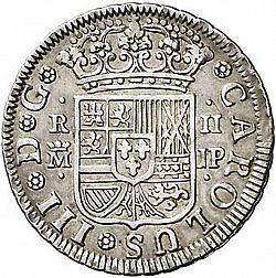 Large Obverse for 2 Reales 1761 coin