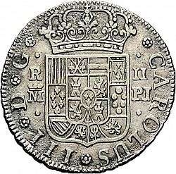 Large Obverse for 2 Reales 1764 coin