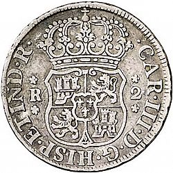 Large Obverse for 2 Reales 1767 coin
