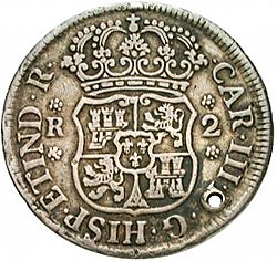 Large Obverse for 2 Reales 1770 coin
