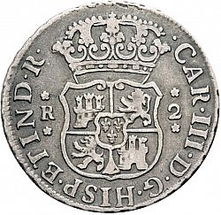 Large Obverse for 2 Reales 1771 coin