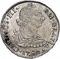 Large Obverse for 2 Reales 1780 coin