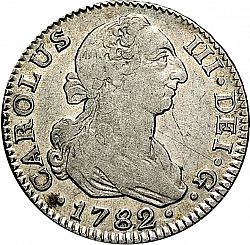 Large Obverse for 2 Reales 1782 coin