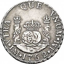 Large Reverse for 2 Reales 1762 coin