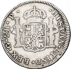 Large Reverse for 2 Reales 1773 coin