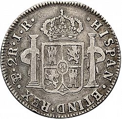 Large Reverse for 2 Reales 1774 coin