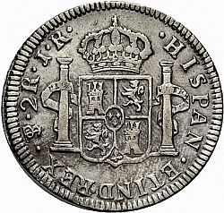 Large Reverse for 2 Reales 1775 coin