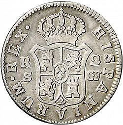 Large Reverse for 2 Reales 1778 coin