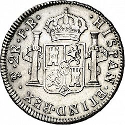 Large Reverse for 2 Reales 1779 coin