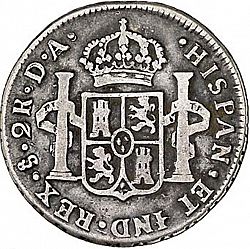 Large Reverse for 2 Reales 1780 coin