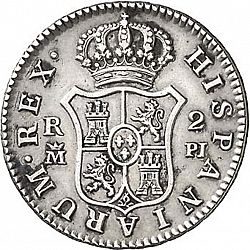 Large Reverse for 2 Reales 1780 coin