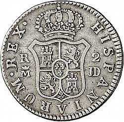 Large Reverse for 2 Reales 1784 coin