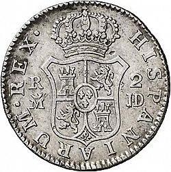 Large Reverse for 2 Reales 1785 coin