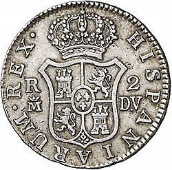 Large Reverse for 2 Reales 1788 coin