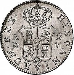 Large Reverse for 2 Reales 1788 coin