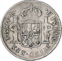 Large Reverse for 2 Reales 1789 coin