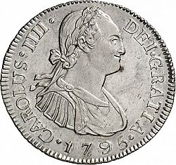 Large Obverse for 2 Reales 1795 coin