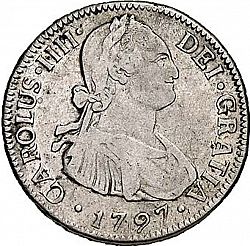 Large Obverse for 2 Reales 1797 coin
