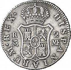 Large Reverse for 2 Reales 1788 coin