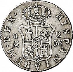 Large Reverse for 2 Reales 1790 coin