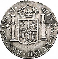 Large Reverse for 2 Reales 1797 coin