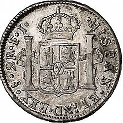 Large Reverse for 2 Reales 1805 coin