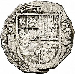 Large Obverse for 2 Reales 1589 coin