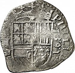 Large Obverse for 2 Reales 1591 coin