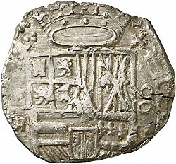 Large Obverse for 2 Reales 1596 coin