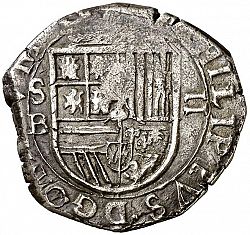 Large Obverse for 2 Reales 1598 coin