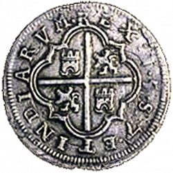 Large Reverse for 2 Reales 1587 coin