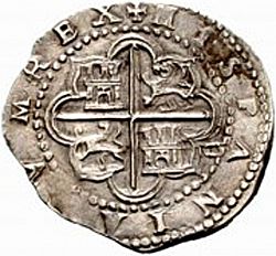 Large Reverse for 2 Reales ND/C coin