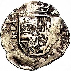 Large Obverse for 2 Reales 1599 coin