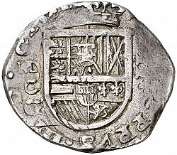 Large Obverse for 2 Reales 1620 coin