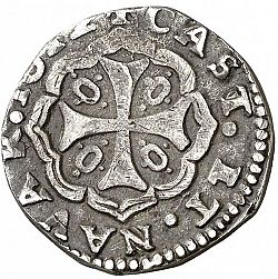 Large Reverse for 2 Reales 1612 coin