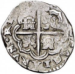 Large Reverse for 2 Reales 1620 coin