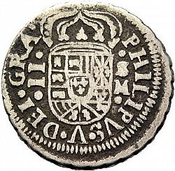 Large Obverse for 2 Reales 1707 coin
