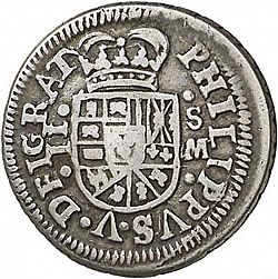 Large Obverse for 2 Reales 1708 coin