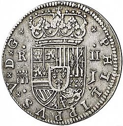 Large Obverse for 2 Reales 1718 coin