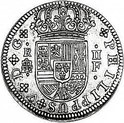 Large Obverse for 2 Reales 1721 coin