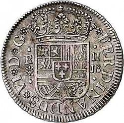 Large Obverse for 2 Reales 1757 coin