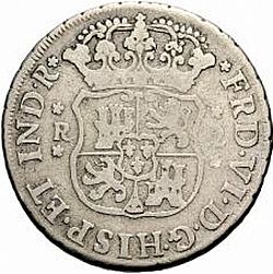 Large Obverse for 2 Reales 1758 coin