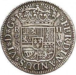 Large Obverse for 2 Reales 1759 coin