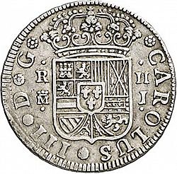 Large Obverse for 2 Reales 1759 coin