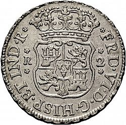 Large Obverse for 2 Reales 1759 coin