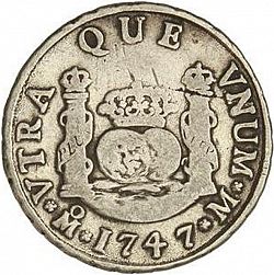 Large Reverse for 2 Reales 1747 coin