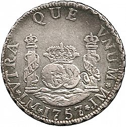 Large Reverse for 2 Reales 1757 coin