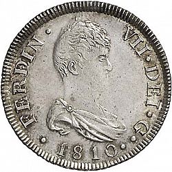 Large Obverse for 2 Reales 1810 coin