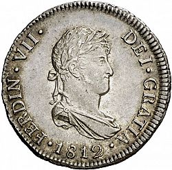 Large Obverse for 2 Reales 1811 coin